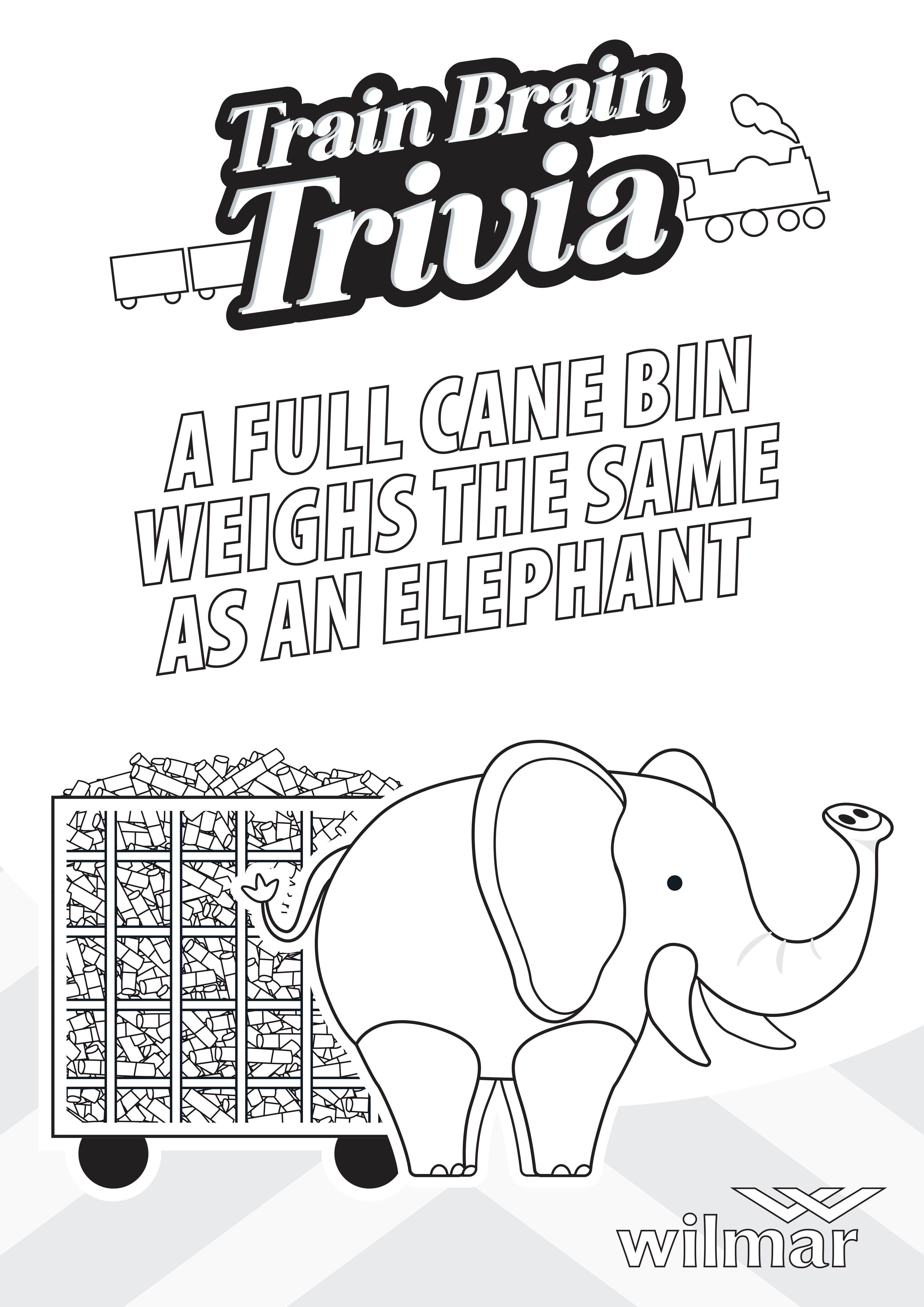 Cane bin = elephant colouring in